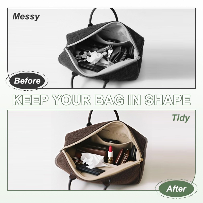 YELARXI Felt Base Shaper, Bag Bottom Shaper Purse Organizer Insert,