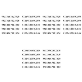 SKY Price Tags, Price Cards, Price Cubes, Sign Nuts, M30, Price Tags, Medium, 30 Pieces Set (Clear Base, Black Letter)