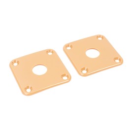 Banworks Plastic Guitar Jack Plate Square Curved Output Jackplates Cover for Gibson Epiphone Epi LP Les Paul Electric Guitars Pack of 2 JT/CKDP-02 Cream