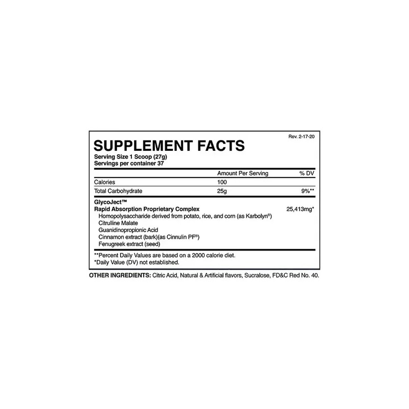 Glycoject Evogen 37 Servicios Post Entreno Sabor Cherry