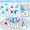 JarThenaAMCS 9 Sheet Winter Window Clings Funny Christmas Snowman Snowflake