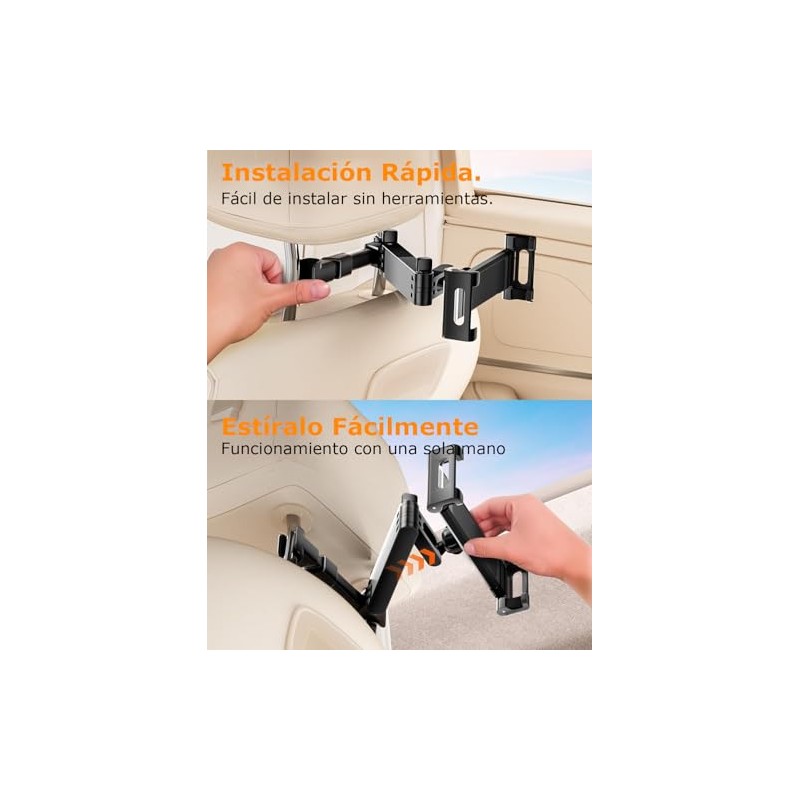 Soporte para Tablet Automovil para Reposacabezas,Seguro & Estable