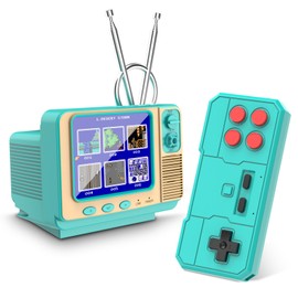 EASEGMER Handheld Games - GV300S 168 Classic Retro Video Game with 3.0 Inch Screen Electronic Mini TV Style Support Connecting TV and Two Players (Blue)