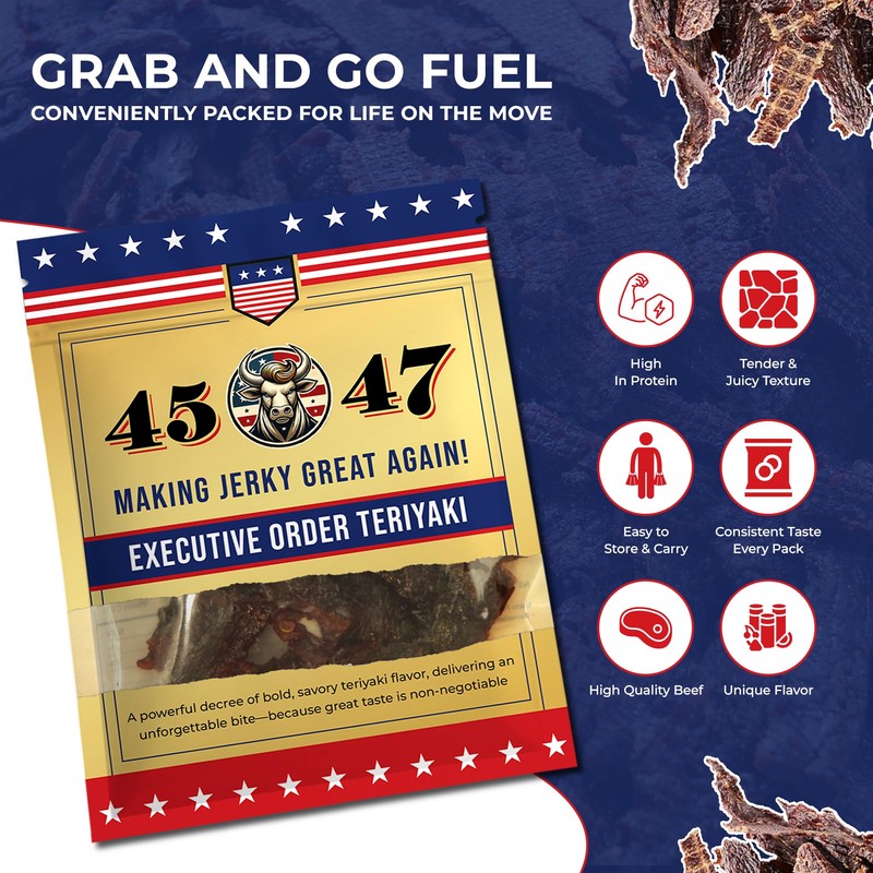 45-47 Beef Jerky – Premium American Made Jerky, 10g Protein