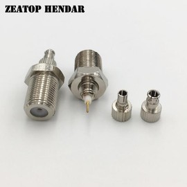 50Pcs 황동 F 암 잭 - CRC9 / TS9 2 In 1 남성 플러그 스트레이트 커넥터 어댑터 50Pcs Brass Female Jack - CRC9 / TS9 2 In 1 Male Plug Straight Connector Adapter