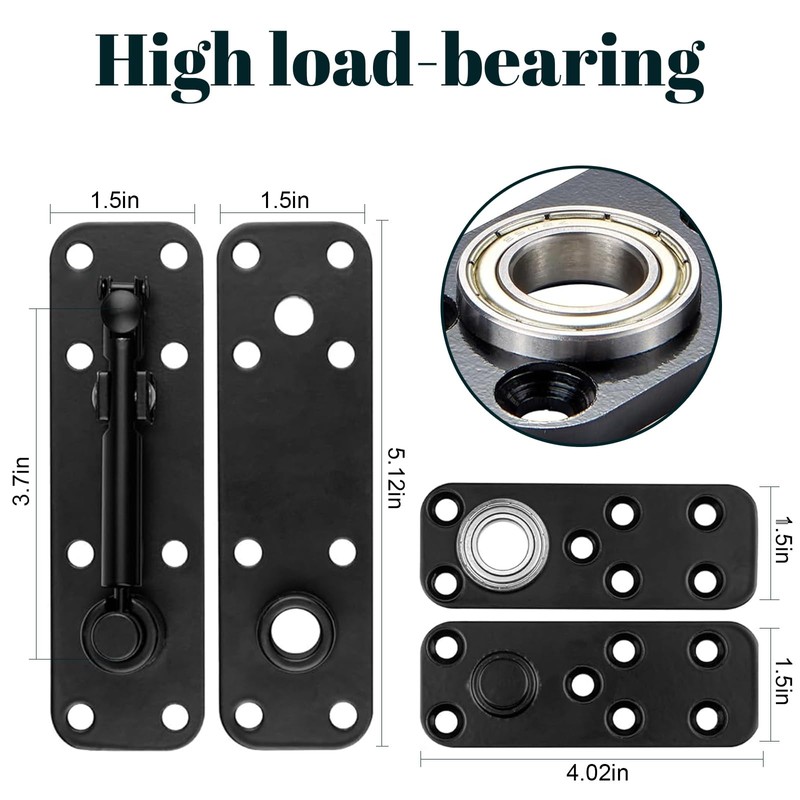 Hidden Door Hinge, Pivot Hinge - 570LBS Load-Bearing Heavy Duty