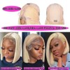 13X4 HD Transparent 613 Blonde Bob Wig Human Hair Lace