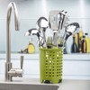 Zeal G231L Melamine Cutlery Drainer/Utensil Pot Lime Green, 14 x