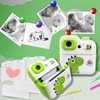 ieron Thermal Printing Camera Green Dinosaur Pattern 2.4 Inch Screen