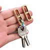 KUNSON Creative Design Mini Brass Locating Groove Keychain, Beautiful Simple