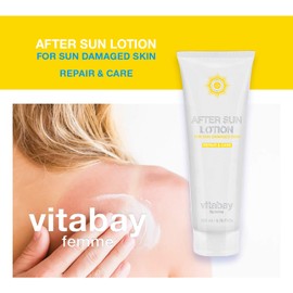 Vitabay After Sun Lotion 200 ml • Care after sunbathing with soothing aloe vera, panthenol, almond oil, Q10 and hyaluronic • Moisturising