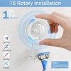 LUXEAR Shower Suction Cup Hooks, 4 Pack Razor Holder for