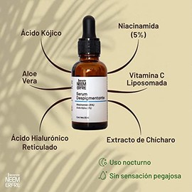 Bienestar NEEM ERFRE Serum despigmentante con Niacinamida 5  Vitamina C Liposomada 7  cido Kojico 2  Extracto de chicharo  Incrementa luminocidad y...