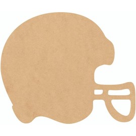 Unfinished Football Helmet 6" Cutout, 1/4" MDF Football Craft DIY