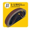 15 Pcs 1-1/8 x 21 Inch Assorted Aluminum Oxide Belt