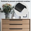 QZKJQDD 2 Pack Black Kitchen Cupboard Handles Finger Edge Pulls
