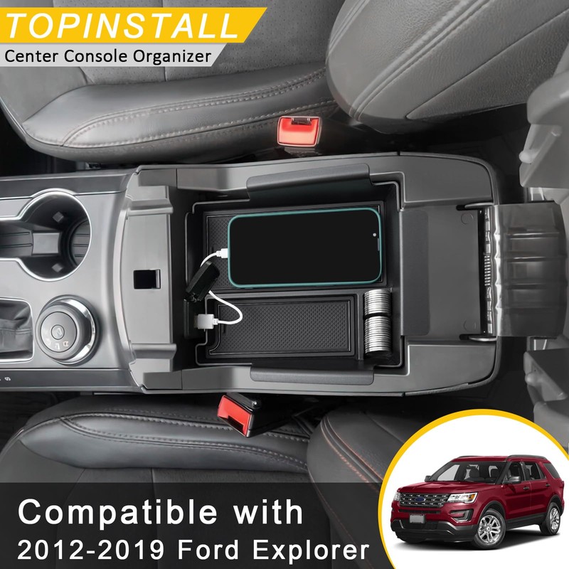 TOPINSTALL New Center Console Organizer Compatible with Ford Explorer 2012