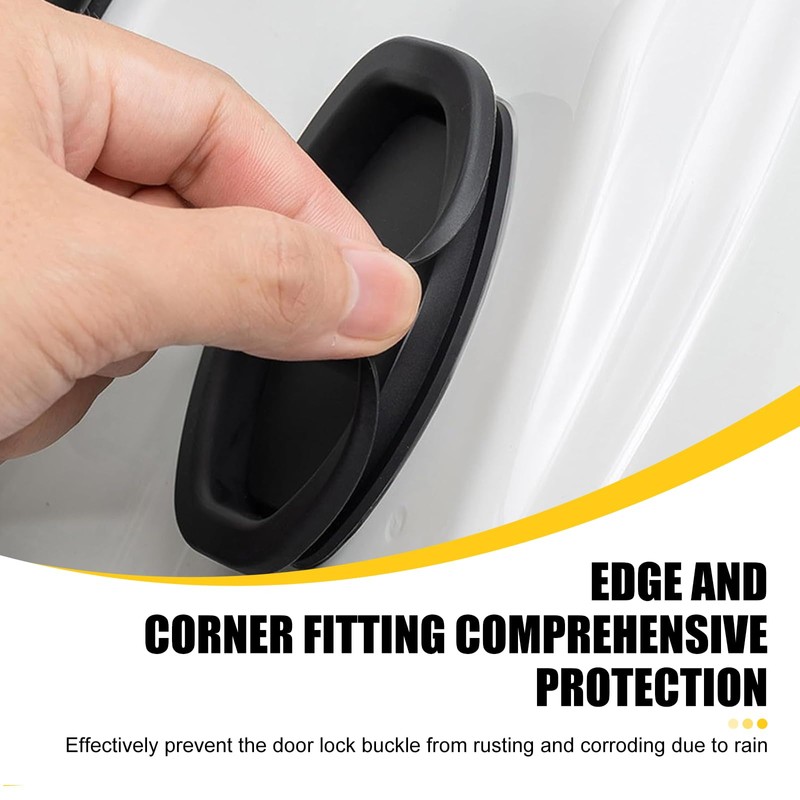 Door Lock Strike Protector, Silicone Silent Shock Absorption Lock Accessories,