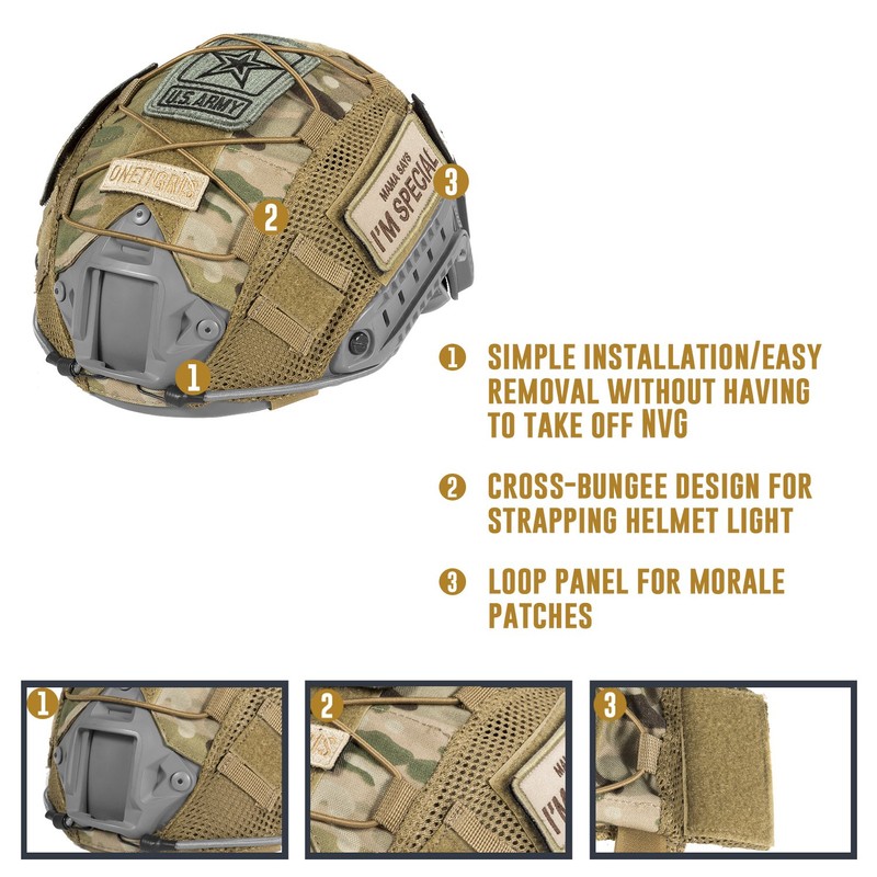 OneTigris Helmet Cover MC Helmet Protection for Fast PJ Type