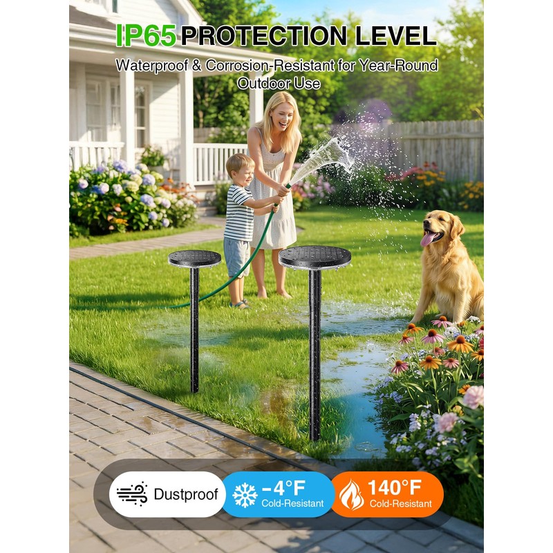 KOOPER 3X Larger & Taller Solar Pathway Lights Outdoor, 6