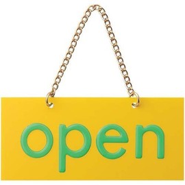 Acrylic Sign 'Open/Closed' Double-Sided shown kusari with Yellow Series FJ221 – 2