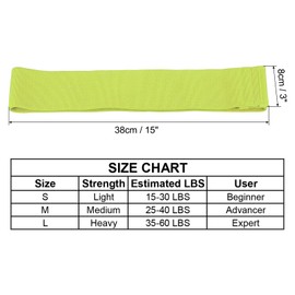 PATIKIL Hip Resistance Bands, Light 15-30 LBS Non-Slip Exercise Workout Bands for Women and Men, Towel Bands for Beach Chairs Cruise, Yellow