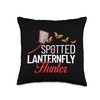Spotted Lanternfly Trap Insect Spray Lantern Fly Throw Pillow