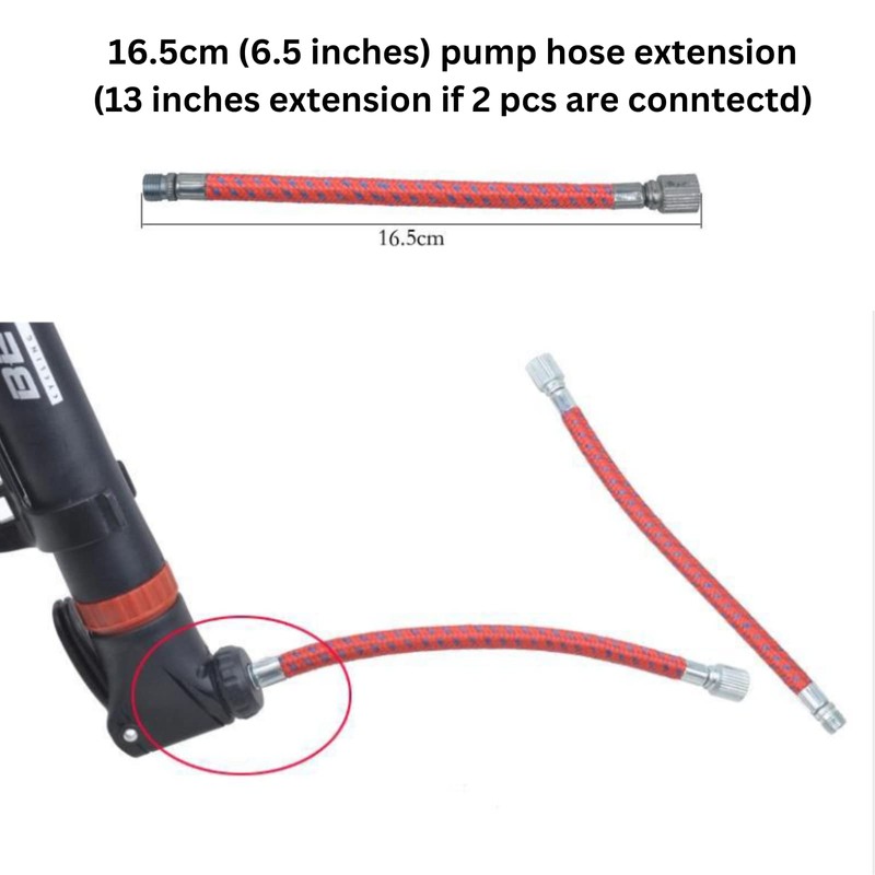 Air Pump Inflator Extension Hose for Road Bike Bicycle MTB,