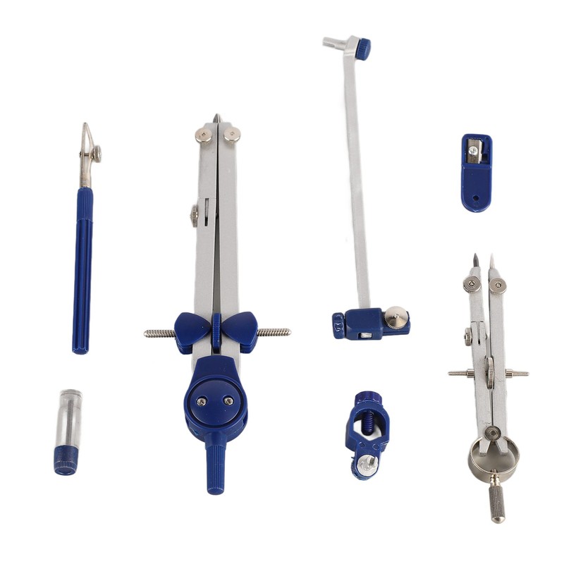Compass Geometry Set Extensible Zinc Alloy Shatterproof Box Packed Durable