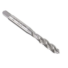 MACHSWON Spiral Flute Threading Tap for Processing Blind Holes and Sticky Materials H2 Tolerance 3 Flutes Tapping Tool HSS Machine Thread Screw Tap UNC 1/4-20 1PCS