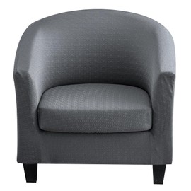 Lellen Club Chair Slipcover with Seat Cushion Cover Round Tub Chair Slipcovers Barrel Chair Cover Arm Protector Armchair Covers Reusable Stretch Sofa Covers for Living Room Bedroom Office Dining Room