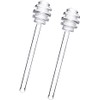 2Pcs Transparent 6" Glass Honey Dipper Sticks Stirring Sticks Server