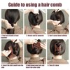 2 Pcs Plastic Double Hair Combs Elastic Magic Hair Clip