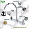 Prez Grifo Mezcladora Fregador Llave Inoxidable Flexible Sp-80094