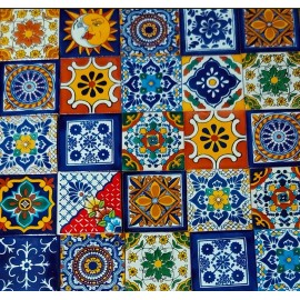 Escanver 80 Piezas Azulejo Talavera 10cm Diferentes Colores Confeti