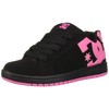 DC Girl's Court Graffik Shoe, Black/Pink, 6 M M US
