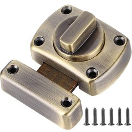 Litensh 2 x door latch, anti-theft gate latch, stainless steel door lock, safety cabinet, door lock, front door, sliding lock, rotating latch, sliding latch, green bronze