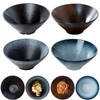 Jusalpha Ceramic Ramen Bowl Set, 7 Inch Asian Noodle Soup