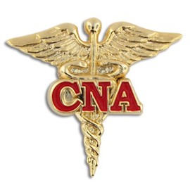 PinMart's Caduceus Nursing Enamel Lapel Pin - Ideal CNA or Medical Assistant Badge - Patient Care Technician Accessories for Lanyards and Nursing Scrubs or CNA Graduation Gifts and Pinning Ceremonies