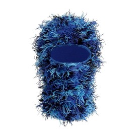 Balaclava Ski Mask for Men Women Shiesty Mask Shaggy Knitted Full Face Ski Mask Windproof Neck Warmer - Color: Balaclavas-blue Black(1pcs)