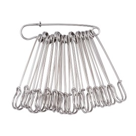 Kissitty 100-Piece Heavy Duty 2.76" Large Iron Safety Pins Metal Spring Lock Pin Fasteners for Blankets Skirts Kilts Brooch Crafts Making