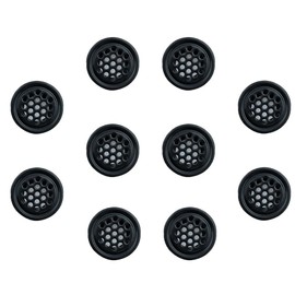 10 Pcs Stainless Steel Ventilation Cover, 25mm Plane Air Vent Grille Cupboard Ventilation Louver Mesh for Cabinet, Wardrobe and Bookshelf