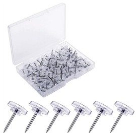 150-Pack Crystal-Clear Flat-Head Push Pins,thumb tacks, drawing pins,Premium Drawing Pins for Corkboards, Notice Boards, Multi-Purpose Thumbtacks for Office, School, Home – Stylish, Durable & Non-Da