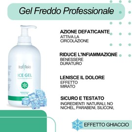 Ice Gel - Ice Gel with Menthol, Soothing Cooling Gel for Legs - Cooling Ointment for Muscle Pain, Joint Pain & Sprains - Cooling Gel for Feet, Drainage & Anti-Cellulite Cooling Gel 500 ml