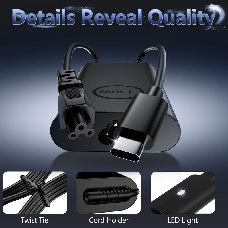 FSJTD 130W USB C Laptop Charger Compatible with Dell XPS/Precision/Latitude