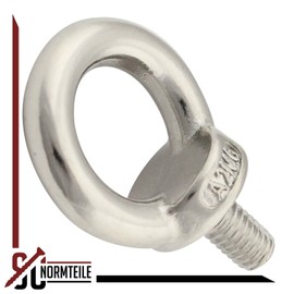 Ring Bolts (Cast and Polished) – M6 – Pack of 2 – Similar to DIN 580 – Made of Stainless Steel A2 V2A – Eye Bolts – Ring Bolts – SC580 | SC-Normteile®