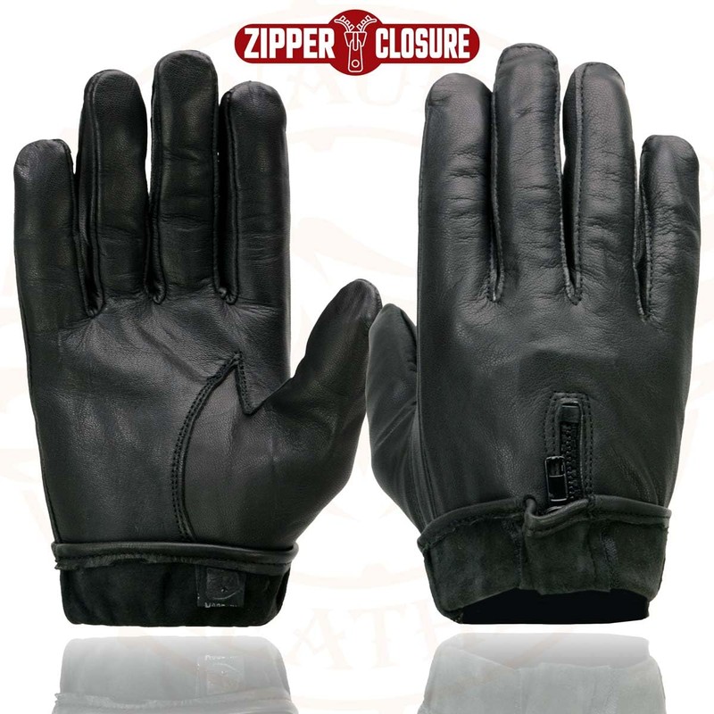 Milwaukee Leather SH226D Men's Black Unlined Leather Lightweight Motorcycle Hand