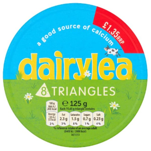 Dairylea Cheese Triangles 8 Pack 125g x 6