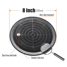 8 Inch Vacuum Pump Suction Cup, Set of 2, Metal Handle and Brass Pump，Glass Lifters for Lifting Large Tiles, Marble, Glass