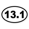 13.1 Oval Half Marathon Run Vinyl Car Bumper Window Sticker 3" x 2"
